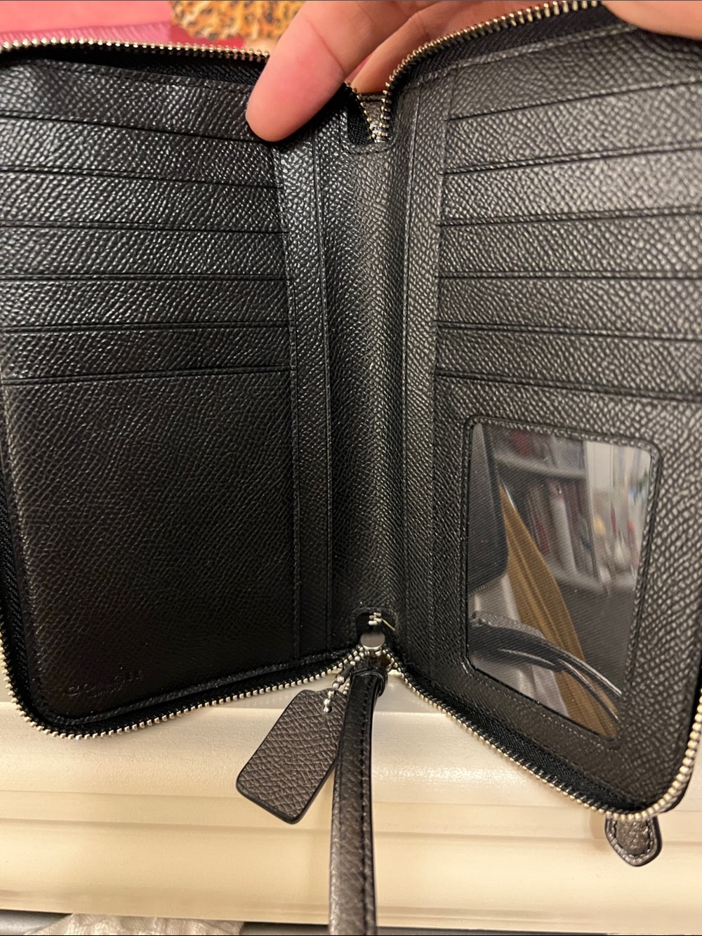 Coach NIB Metallic Gunmetal Zip Wristlet Wallet - Picture 4 of 11
